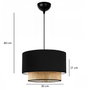 Opviq Conjunto de Lámpara de Araña y Lámpara de Mesa AYD-3742 Negro
